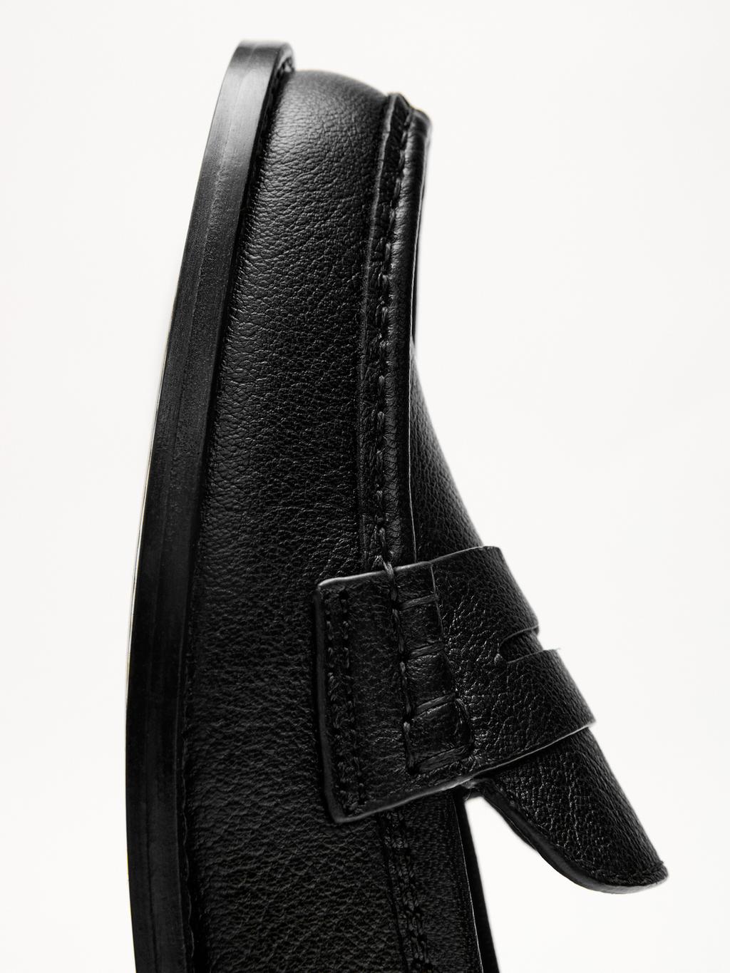 Tumbled leather loafers