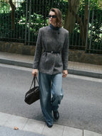 Embossed leather loafers