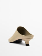 Soft leather high-heel sandals