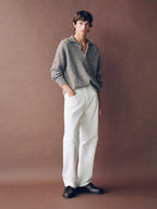 Oiled leather deck shoes