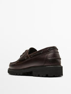 Nappa loafers with track sole