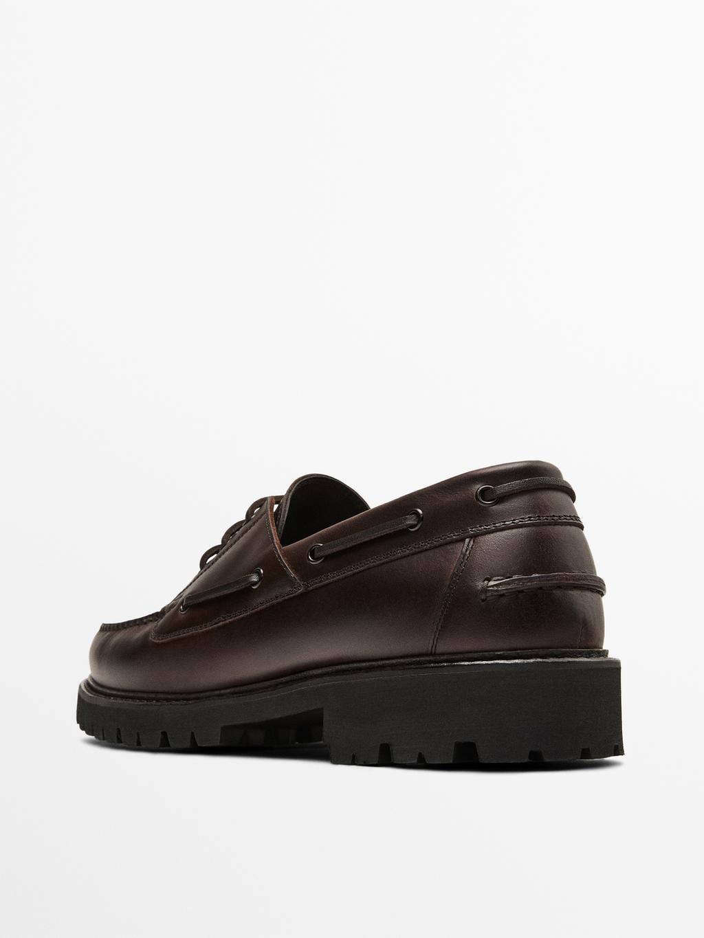 Nappa loafers with track sole